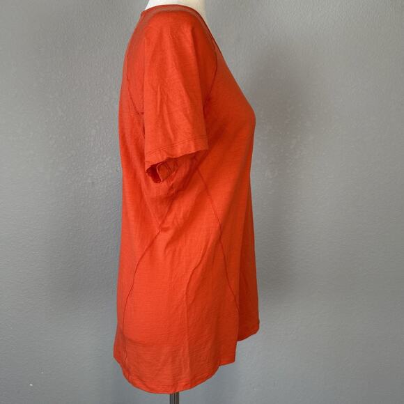 Arc'teryx Womens Lana Wool Crew Neck Tee Top Shirt Size L Orange Short Sleeve - Picture 6 of 10